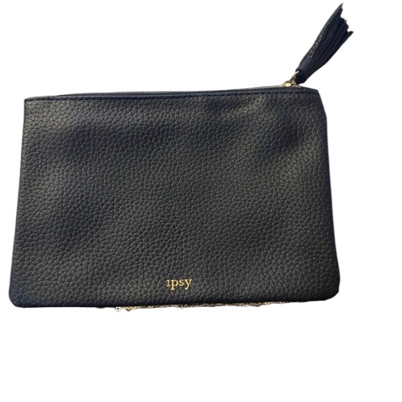 Ipsy Makeup Bag "Gold Sequin " with Gold Zipper and Pink Interior - Picture 3 of 3